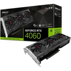 PNY GeForce RTX 4060 8GB XLR8 Gaming VERTO EPIC-X RGB Triple Fan GDDR6 Graphics Card