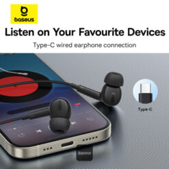 Baseus Encok CZ18 Type-C Wired Earphone Black