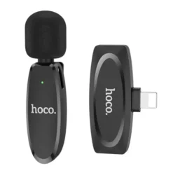 Hoco L15 Lightning Lavalier Wireless Microphone Black