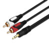 BAYNAST JQB-122 1.8mm to 2RCA Cable Pure Copper AUX Plug 2 RCA Computer Phone Output Power Amplifier Audio Cord